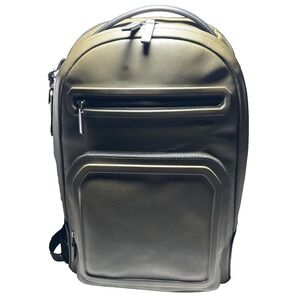 Tumi Harrison Olive Green Warren 17.0" - 100% Leather Laptop Backpack  NWOT